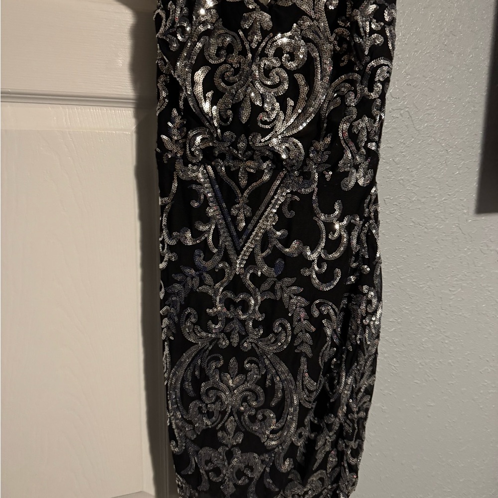 Elegant Black and Silver Dress